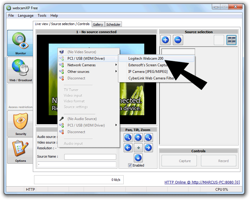 configure yawcam configure yawcam
