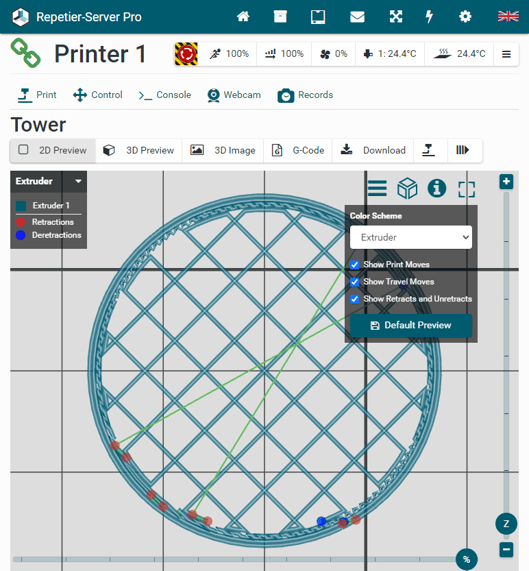 Editing the G Code for a 3D printer
