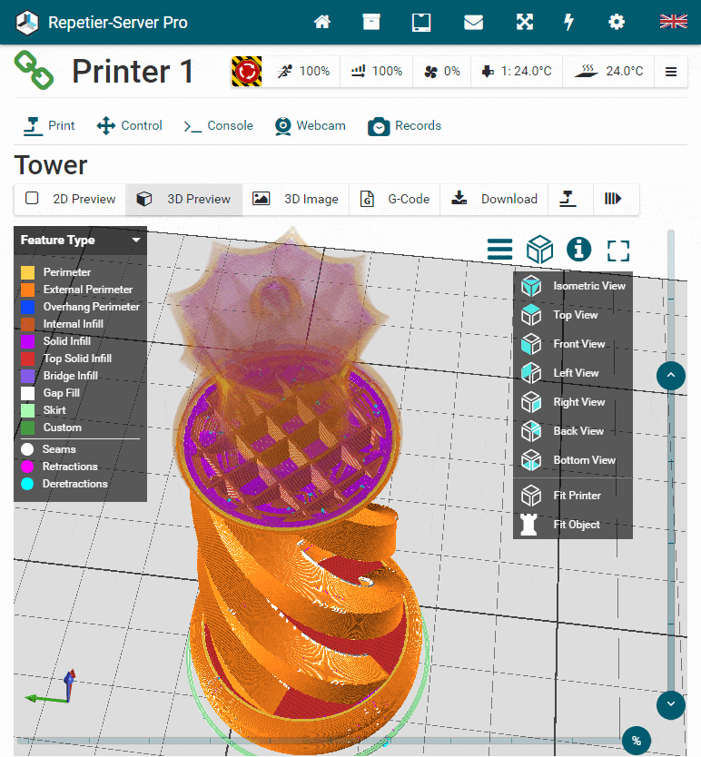 Editing the G Code for a 3D printer