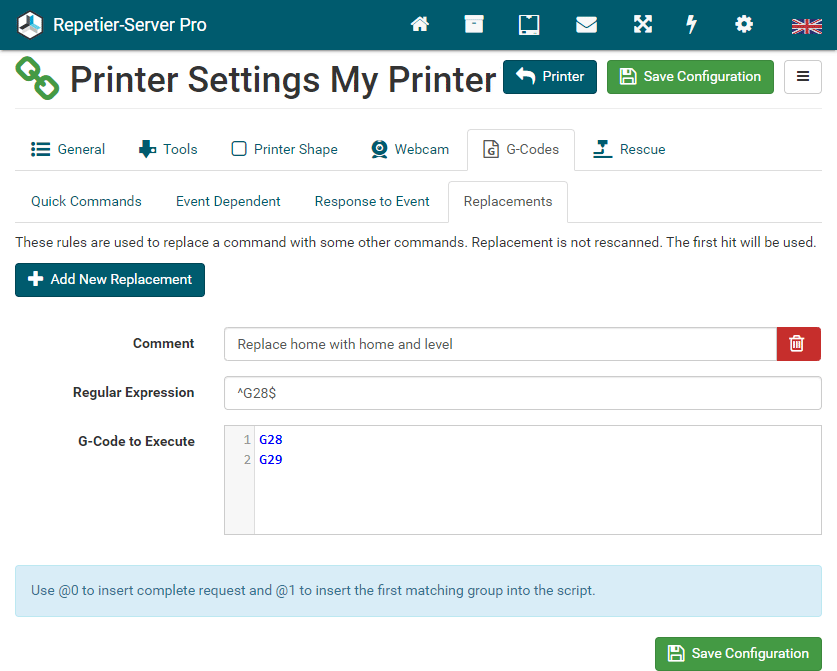 Warning: Missing Line Detected: correcting buffer usage - Repetier